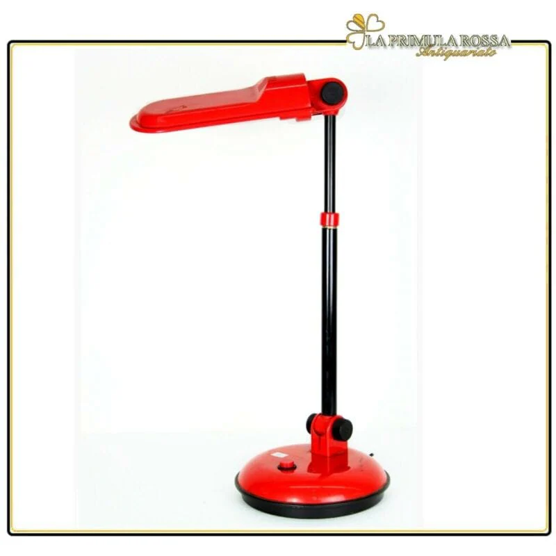LAMPADA DA TAVOLO ANNI 70 VINTAGE ROSSA ORIGINALE PER SCRIVANIA MODERNARIATO